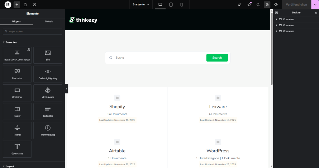 wordpress elementor seitenbearbeitung